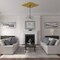 Ekena Millwork Piedmont Ceiling Medallion (Fits Canopies up to 6 1/2"), 67 1/8"W x 48 5/8"H x 1 7/8"P, Rich Gold CM67PERGS - alternate 4